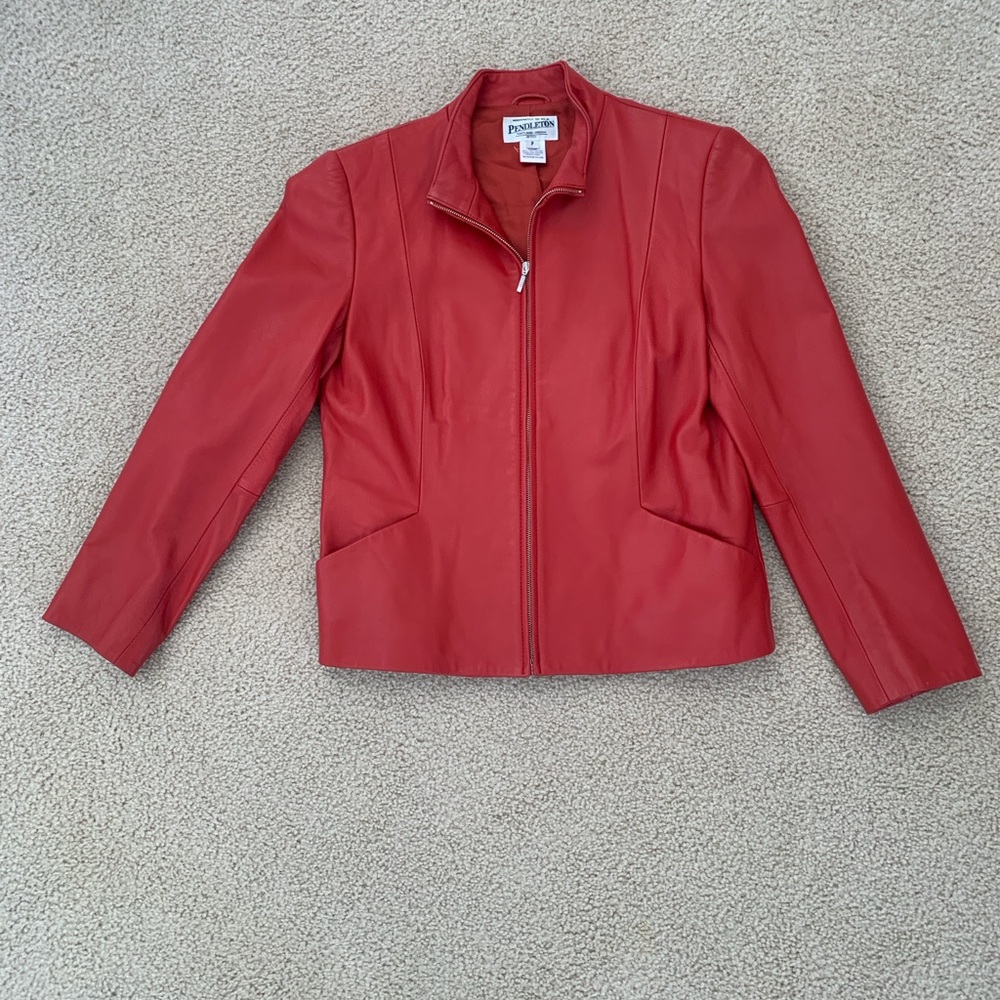 Pendleton Vibrant Red Leather Jacket